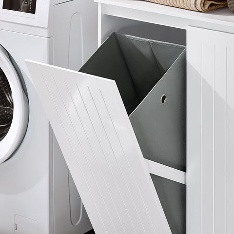 Rootz Tall Bathroom Cabinet - Storage Cabinet - Laundry Organizer - Ample Storage - 70x170x37cm