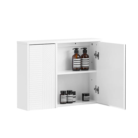 Rootz 2 in 1 Mirror Cabinet - Vanity Cabinet - Bathroom Organizer - Space-Saving - 60x46x15cm