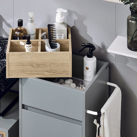 Rootz Bathroom Storage Cabinet - Organizer Shelf - Laundry Shelf - Moisture Protection - 35x90x30cm