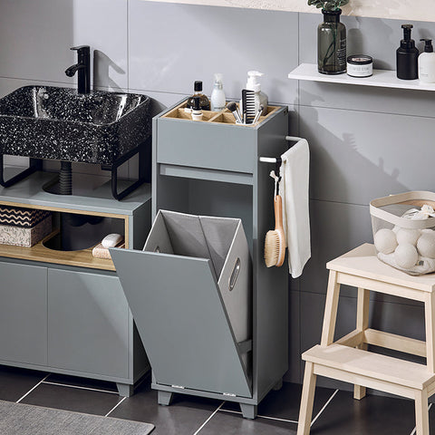 Rootz Bathroom Storage Cabinet - Organizer Shelf - Laundry Shelf - Moisture Protection - 35x90x30cm