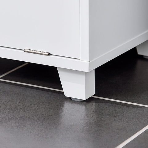 Rootz Bathroom Storage Cabinet - Organizer Shelf - Closet Unit - Removable Laundry Bag - 35x90x30cm - Prevents Rot with Silicone Foot Pads