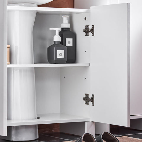 Rootz Sink Cabinet - Vanity Unit - Bathroom Organizer - Expand Storage Space - MDF Material - 60x62x30cm - Silicone Foot Pads to Prevent Rotting