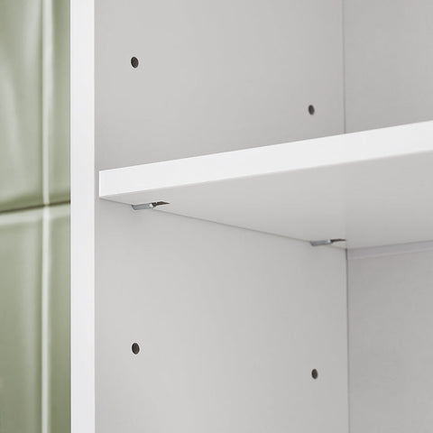 Rootz MDF Storage Cabinet - Shelving Unit - Closet - Easy Access & Storage Space - 65x182x20cm - Wall Mountable - Moisture-Protected