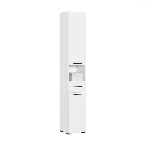 Rootz Tall Cabinet - Storage Organizer - Shelving Unit - Adjustable Shelves - 182cm x 30cm x 31cm