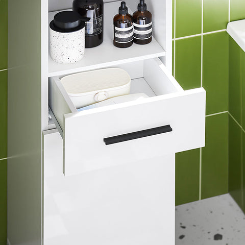Rootz Tall Cabinet - Storage Organizer - Shelving Unit - Adjustable Shelves - 182cm x 30cm x 31cm