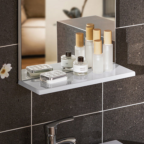 Rootz Bathroom Sink Cabinet Set - Vanity Unit - Wash Basin - Compact Design - 41x52x25cm Cabinet, 40x50x14cm Mirror, 27x18x8cm Basin
