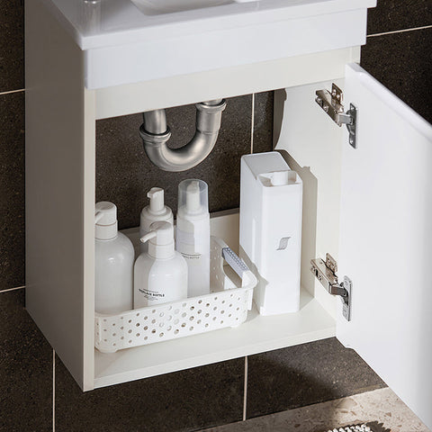 Rootz Bathroom Sink Cabinet Set - Vanity Unit - Wash Basin - Compact Design - 41x52x25cm Cabinet, 40x50x14cm Mirror, 27x18x8cm Basin