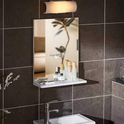 Rootz Bathroom Sink Cabinet Set - Vanity Unit - Wash Basin - Compact Design - 41x52x25cm Cabinet, 40x50x14cm Mirror, 27x18x8cm Basin