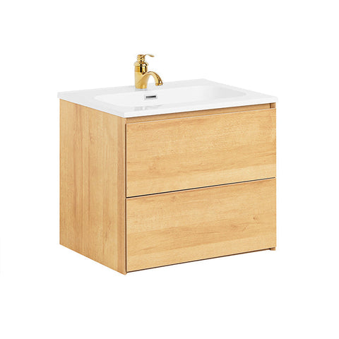 Rootz Bathroom Sink Unit - Vanity Cabinet - Bathroom Storage - Wall Mounted - Anti-Rot Design - 61x54x46cm