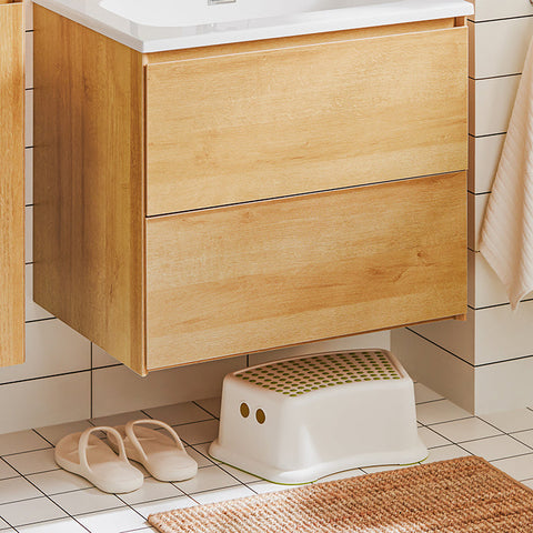 Rootz Bathroom Sink Unit - Vanity Cabinet - Bathroom Storage - Wall Mounted - Anti-Rot Design - 61x54x46cm