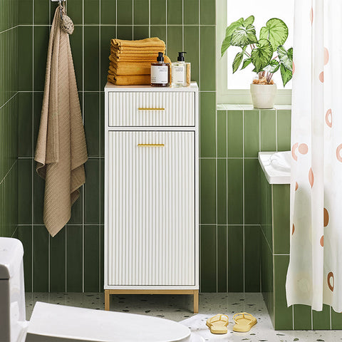 Rootz Hidden Laundry Basket - Concealed Hamper - Removable Bin - Aesthetic Solution - 40x95x40cm