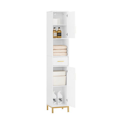 Rootz Tall Cabinet - Bathroom Storage - Slim Organizer - Elegant Design - 30x170x30cm