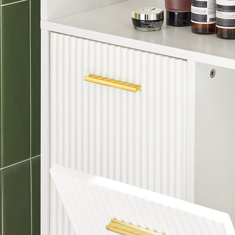 Rootz Tall Cabinet - Storage Organizer - Bathroom Shelf - Elegant Design - 65x170x32cm
