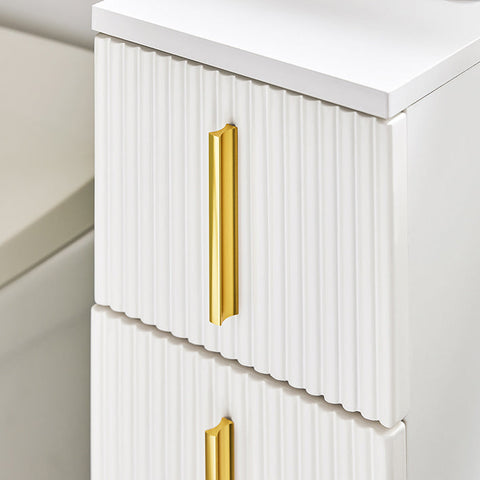 Rootz Niche Rolling Storage Cart - Slim Cart - Mobile Organizer - Space-Saving - 3 Drawers - 20x70x60cm