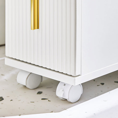 Rootz Niche Rolling Storage Cart - Slim Cart - Mobile Organizer - Space-Saving - 3 Drawers - 20x70x60cm