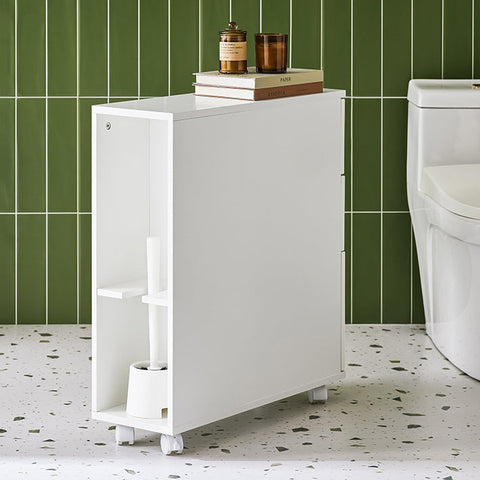 Rootz Niche Rolling Storage Cart - Slim Cart - Mobile Organizer - Space-Saving - 3 Drawers - 20x70x60cm