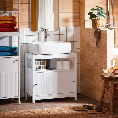 Rootz Base Cabinet - Storage Cabinet - Sliding Door Cabinet - Space-Saving Design - 60x60x30cm