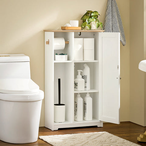 Rootz Modern Bathroom Cabinet - Vanity Storage - Toilet Organizer - Waterproof - 50cm x 86cm x 21cm