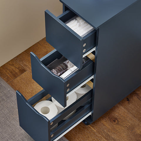 Rootz Rolling Niche Shelf - Mobile Storage Cart - Gap Organizer - 14.2kg Load - 20x70x60cm - Ideal for Tight Spaces & Easy Mobility