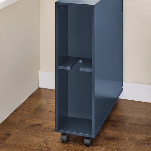 Rootz Rolling Niche Shelf - Mobile Storage Cart - Gap Organizer - 14.2kg Load - 20x70x60cm - Ideal for Tight Spaces & Easy Mobility