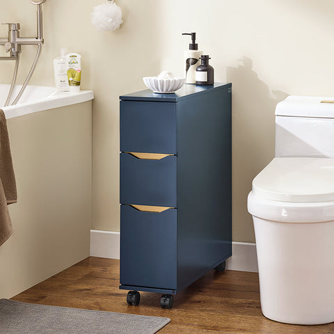 Rootz Rolling Niche Shelf - Mobile Storage Cart - Gap Organizer - 14.2kg Load - 20x70x60cm - Ideal for Tight Spaces & Easy Mobility