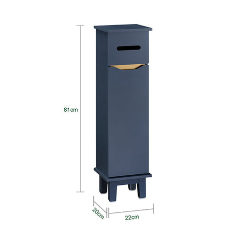 Rootz Bathroom Cabinet - Storage Unit - Slim Organizer - Hidden Storage - MDF & Pine - 22cm x 81cm x 20cm