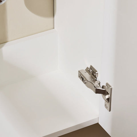 Rootz Narrow Sink Cabinet - Compact Vanity - Slim Bathroom Furniture - Spacious Storage - 40x56x22cm, MDF & Ceramic