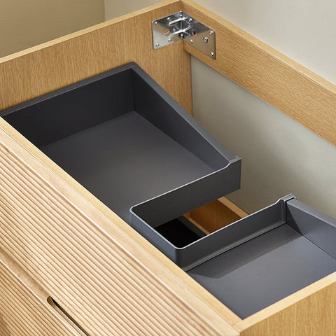 Rootz Narrow Sink Cabinet - Bathroom Storage Unit - Vanity Cabinet - Large Storage Space - 80x52x50cm