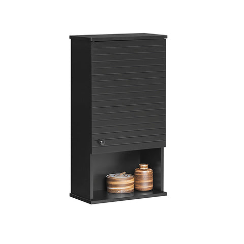 Rootz Bathroom Wall Cabinet - Storage Closet - Medicine Cabinet - Adjustable Shelf - Easy Assembly - Versatile Use - 40cm x 76cm x 21cm - Black