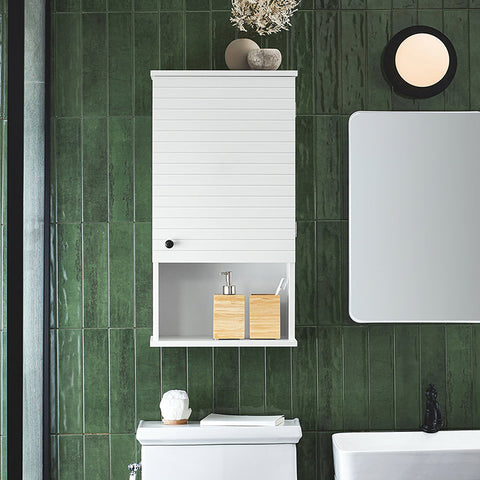 Rootz Wall Cabinet - Bathroom Storage - Medicine Cabinet - Adjustable Shelf - Versatile Use - Easy Assembly - 40cm x 76cm x 21cm