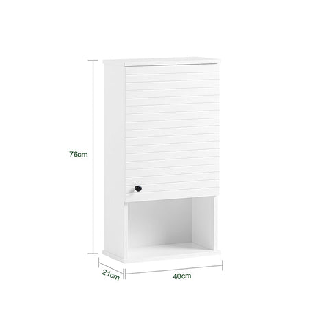 Rootz Wall Cabinet - Bathroom Storage - Medicine Cabinet - Adjustable Shelf - Versatile Use - Easy Assembly - 40cm x 76cm x 21cm