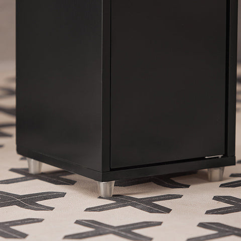 Rootz Tall Bathroom Cabinet - Storage Organizer - Freestanding Shelving Unit - Adjustable Shelves - Tip-Proof - Non-Slip Feet - 20cm x 180cm x 20cm