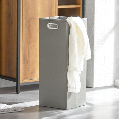 Rootz Linen Cupboard with Laundry Bags - Laundry Collector - Laundry Basket - Fleece Basket - Easy Assembly - Floor Leveling Feet - 60cm x 90cm x 30cm