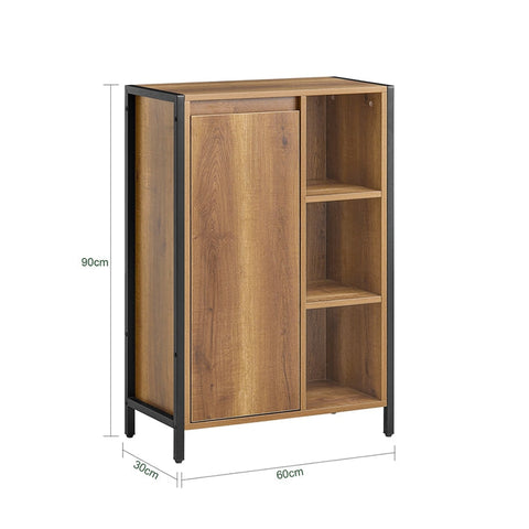 Rootz Linen Cupboard with Laundry Bags - Laundry Collector - Laundry Basket - Fleece Basket - Easy Assembly - Floor Leveling Feet - 60cm x 90cm x 30cm
