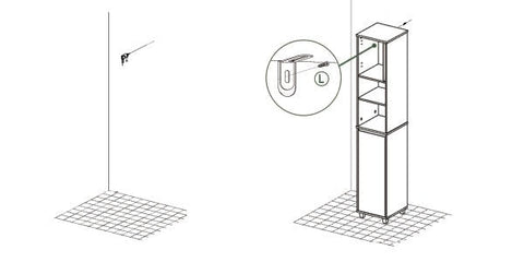 Rootz Tall Bathroom Cabinet - Linen Closet - Storage Organizer - MDF and Rubber Wood - Ample Storage Space - Stable Design - Easy Assembly - 31cm x 170cm x 32cm