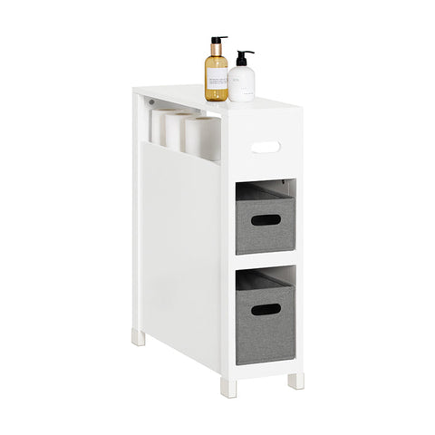 Rootz Niche Shelf with 2 Baskets - Kitchen Storage - Bathroom Organizer - MDF and Pine Construction - Moisture-Resistant Foot Pad - Easy Assembly - 20cm x 70cm x 60cm
