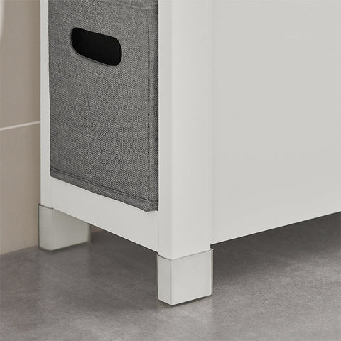 Rootz Niche Shelf with 2 Baskets - Kitchen Storage - Bathroom Organizer - MDF and Pine Construction - Moisture-Resistant Foot Pad - Easy Assembly - 20cm x 70cm x 60cm