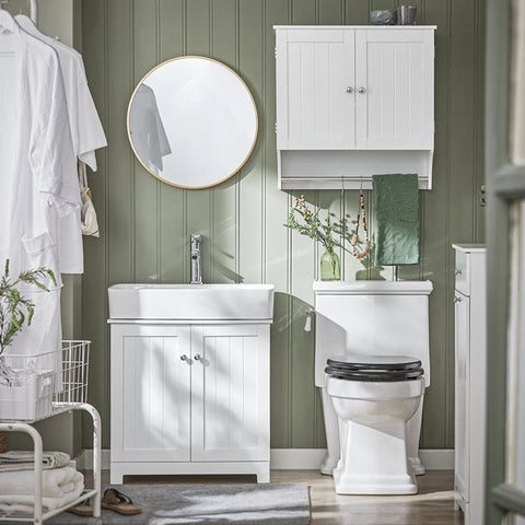 Rootz Bathroom Wall Cabinet - Medicine Cabinet - Storage Closet - Adjustable Shelf - Magnetic Lock - Towel Holder - 60cm x 60cm x 30cm