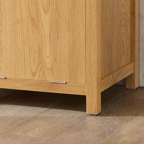 Rootz Bathroom Tall Cabinet - Storage Cabinet - Laundry Sorter - MDF PB Material - 40kg Capacity - 40x173x35cm - Wall Mountable
