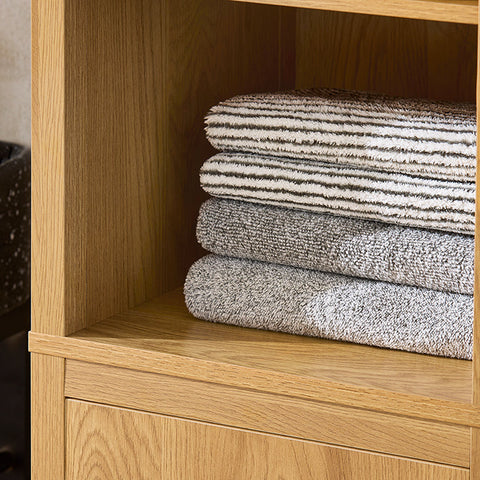 Rootz Bathroom Tall Cabinet - Storage Cabinet - Laundry Sorter - MDF PB Material - 40kg Capacity - 40x173x35cm - Wall Mountable