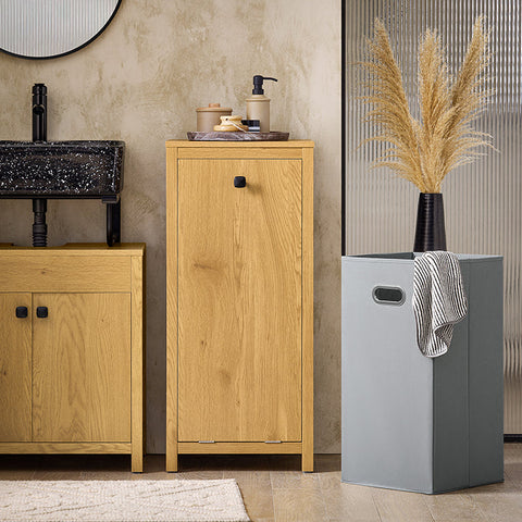 Rootz Laundry Cabinet Set - Tall Cabinet - Laundry Organizer - Anti-Tip Device - 40cm x 90cm x 35cm - 99cm x 43cm x 16cm Packaged