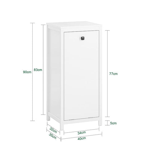 Rootz Laundry Cabinet Set - Dirty Clothes Organizer - Storage Solution - MDF, PB - Anti-Tip Device - 40cm x 90cm x 35cm