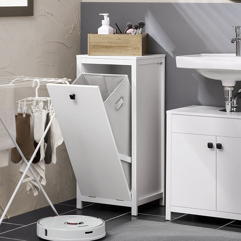 Rootz Laundry Cabinet Set - Dirty Clothes Organizer - Storage Solution - MDF, PB - Anti-Tip Device - 40cm x 90cm x 35cm
