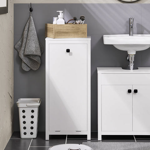 Rootz Laundry Cabinet Set - Dirty Clothes Organizer - Storage Solution - MDF, PB - Anti-Tip Device - 40cm x 90cm x 35cm