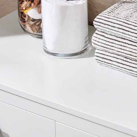 Rootz Laundry Cabinet Set - Linen Storage Unit - Clothes Organizer - MDF and PB Construction - 80cm x 90cm x 35cm - 32kg - Easy Assembly