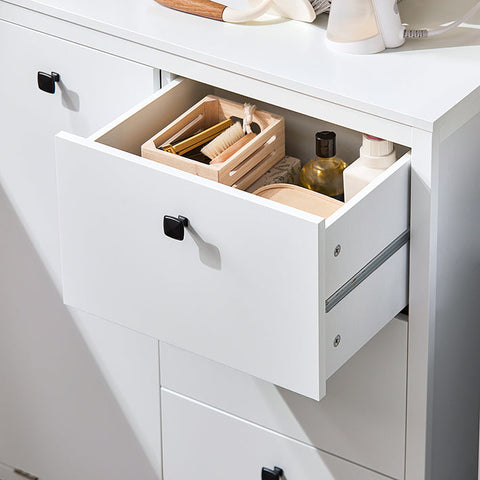 Rootz Laundry Cabinet Set - Linen Storage Unit - Clothes Organizer - MDF and PB Construction - 80cm x 90cm x 35cm - 32kg - Easy Assembly