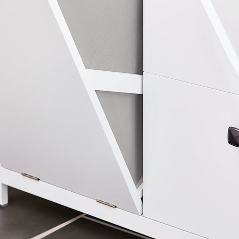 Rootz Laundry Cabinet Set - Linen Storage Unit - Clothes Organizer - MDF and PB Construction - 80cm x 90cm x 35cm - 32kg - Easy Assembly