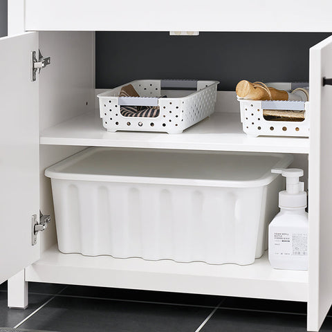 Rootz Bathroom Vanity Cabinet - Storage Unit - Organizer - MDF PB Construction - Adjustable Shelf - Disguises Siphon - 60x60x35cm - Easy Assembly
