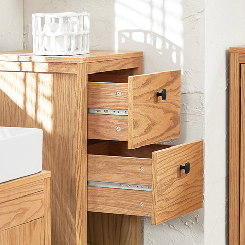Rootz Modern Bathroom Chest of Drawers - Storage Cabinet - Vanity Organizer - Durable MDF Construction - Moisture Resistant - Wall Anchor Safety Feature - 40cm x 90cm x 35cm