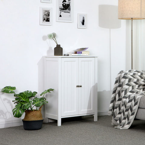 Rootz Bathroom Cabinet - Storage Unit - Organizer - MDF Board - White - 60cm x 80cm x 30cm - 87cm x 36cm x 19cm - 12.4kg - 1 x Accessory Bag - Multilingual Instructions